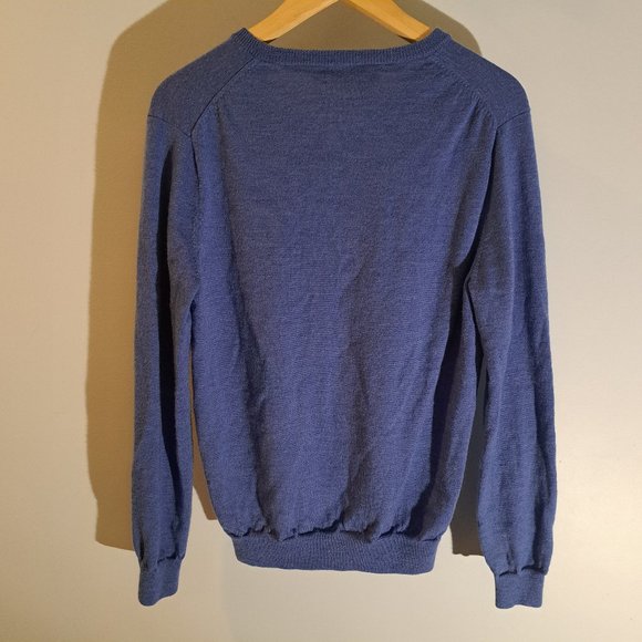 J. Crew 100% Merino Wool V-neck Men's Small Long Sleeve Sweater - Picture 3 of 13